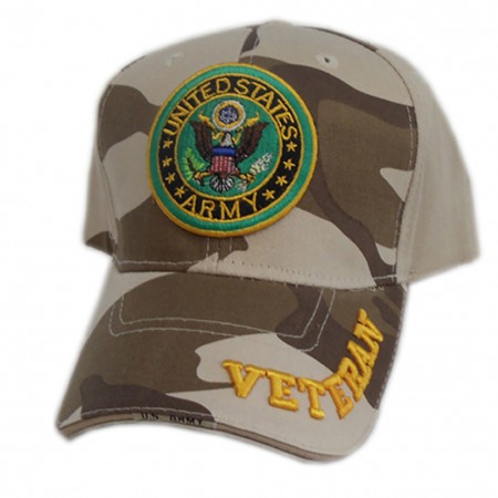 Patriotic US Army Veteran Desert Camo Hat