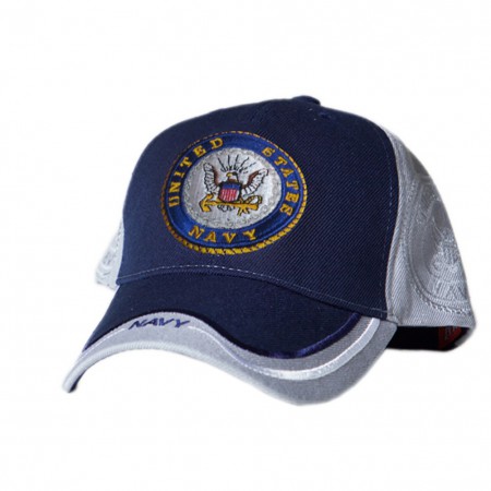 Patriotic US Navy Blue and White Hat