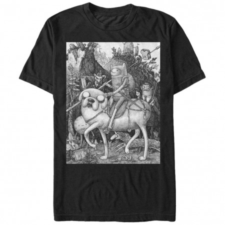 Adventure Time Lithograph Black T-Shirt