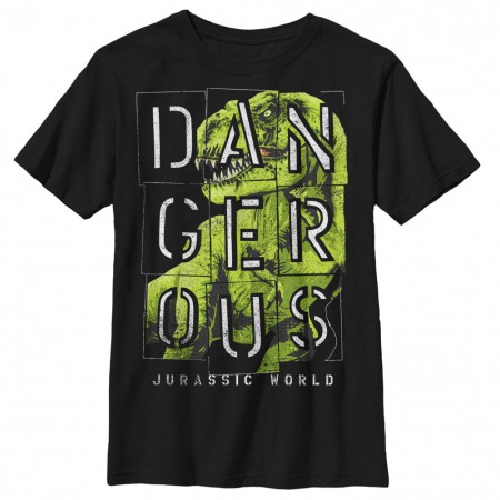 Jurassic World Dangur Black Youth T-Shirt