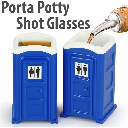 Porta Potty Shot Glasses Set of 2