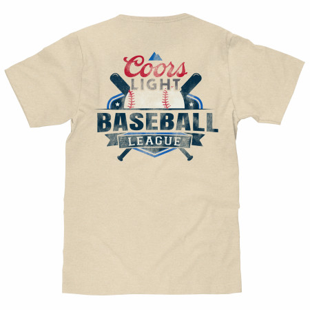 Coors Light Baseball League Front and Back T-Shirt