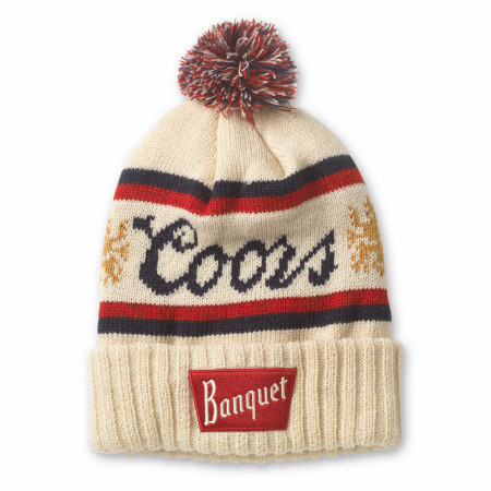 Coors Banquet Cuffed Knit Beanie with Pom