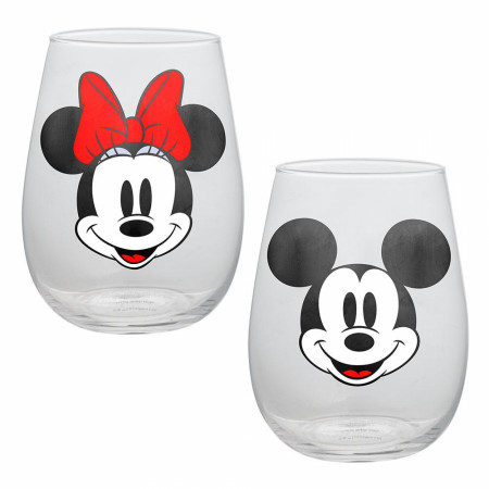 Mickey and Minnie 2-Pack 18 Ounce Glasses