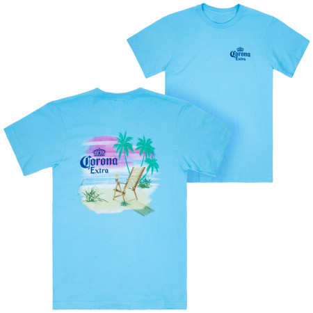 Corona Beach Sunset Blue T-Shirt