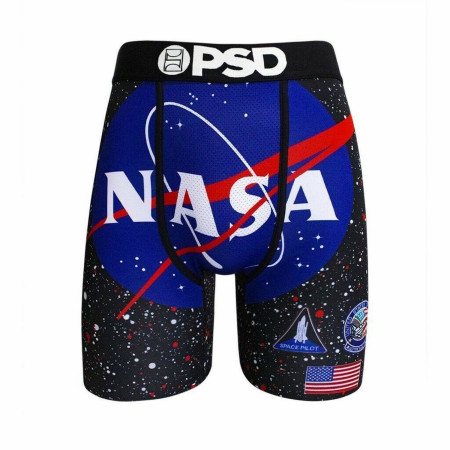NASA Men's Black Boxer Briefs