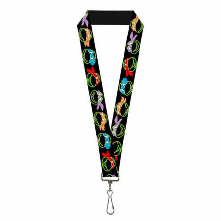 TMNT Neon Faces Lanyard