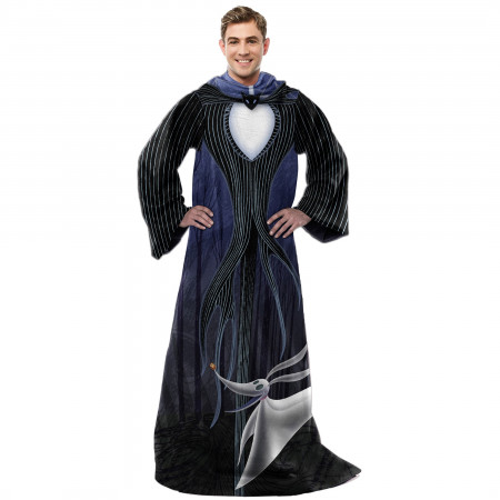 Nightmare Before Christmas Jack and Zero Costume Adult Throw Blanket With Sleeves