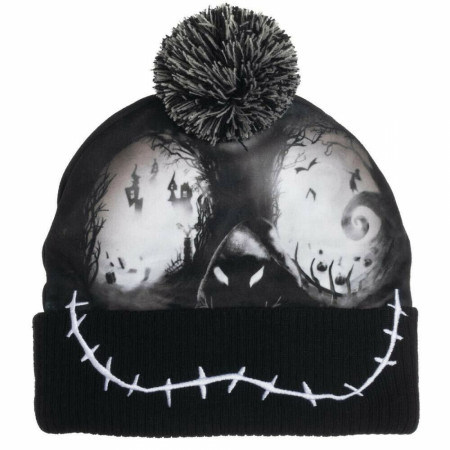 Nightmare Before Christmas Black Skull Beanie