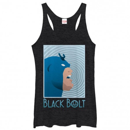 Marvel Teams Deco Bolt Black Juniors Racerback Tank Top