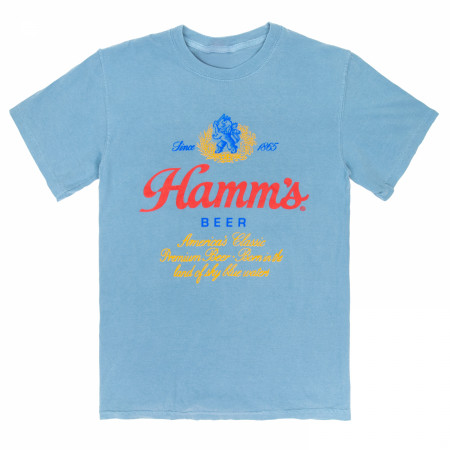 Hamm's Beer Logo Vintage Garment Wash T-Shirt