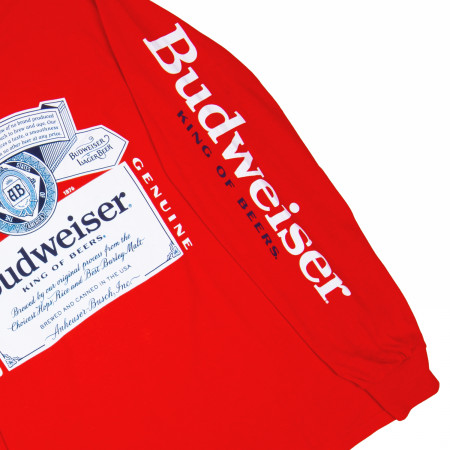 Budweiser Beer Sleeve Print Long Sleeve Shirt