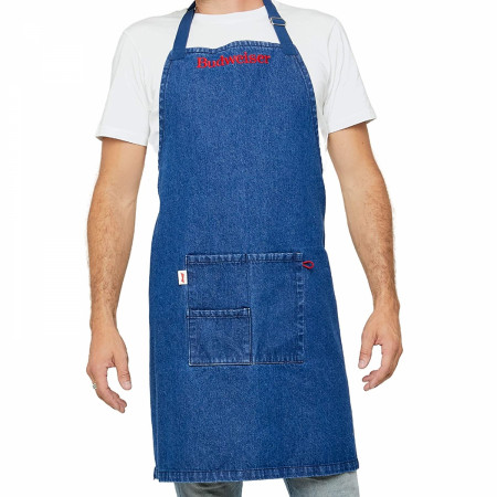 Budweiser King of Beers Grill Master Collection Denim Blue Apron
