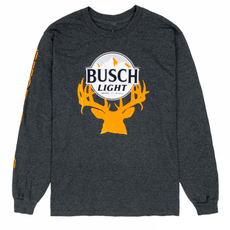 Busch Light Beer Deer Hunter Logo Long Sleeve Shirt