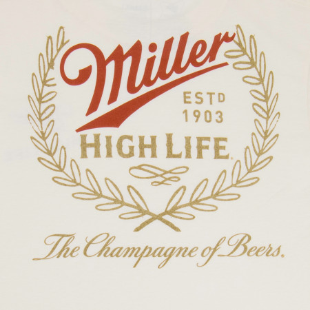 Miller High Life Champagne of Beers Front and Back Print T-Shirt