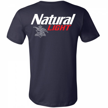 Natural Light Logo Front and Back Print Pocket Tee