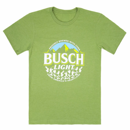 Busch Light Beer Proudly Brewed with Corn Circle Logo T-Shirt