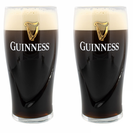 Guinness Harp Gravity 20oz Pint Glass 2-Pack