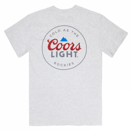 Coors Light Mountain Pocket Logo with Rear Logo Print Grey T-Shirt