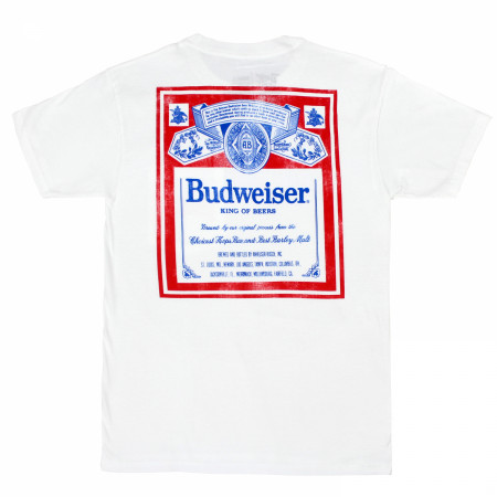 Budweiser Vintage Label Front and Back Pocket T-Shirt