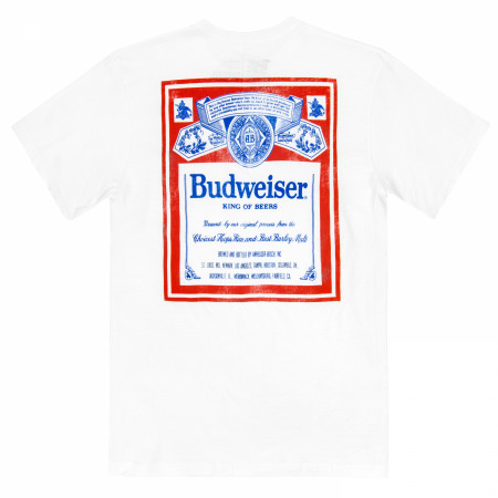 Budweiser Vintage Label Front and Back Pocket T-Shirt