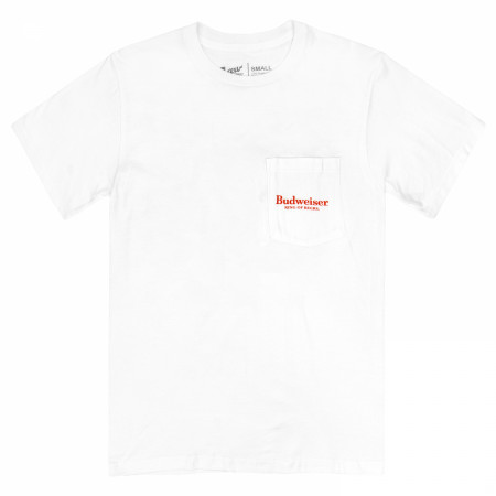Budweiser Vintage Label Front and Back Pocket T-Shirt