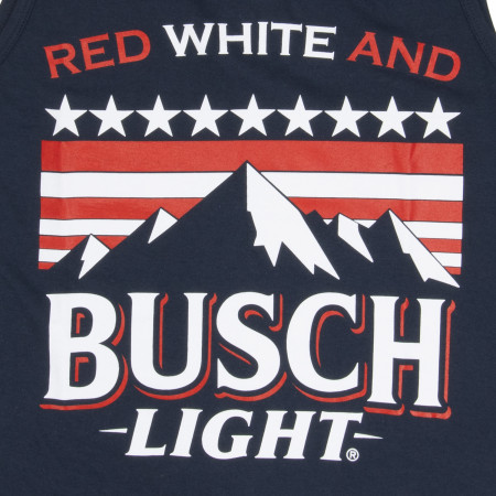 Busch Light Red White and Busch Light Mountains Navy Tank Top