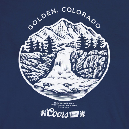 Coors Banquet Waterfall Golden Colorado Crewneck Sweatshirt