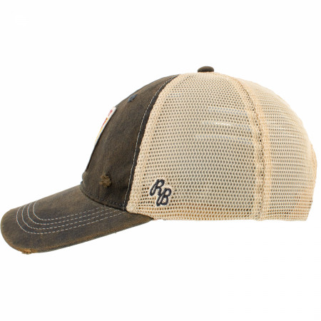 Lucky Lager Vintage Logo Distressed Trucker Hat