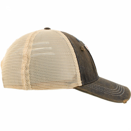 Lucky Lager Vintage Logo Distressed Trucker Hat