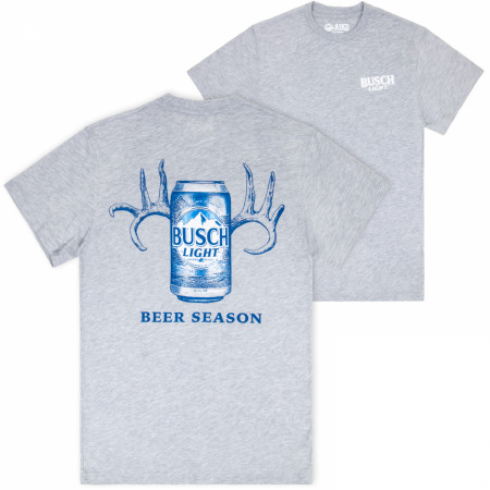 Busch Light Beer Season Front and Back Print T-Shirt