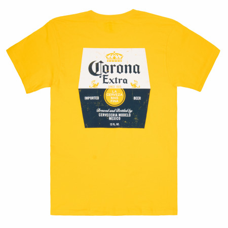 Corona Extra Distressed Label Front and Back Print T-Shirt
