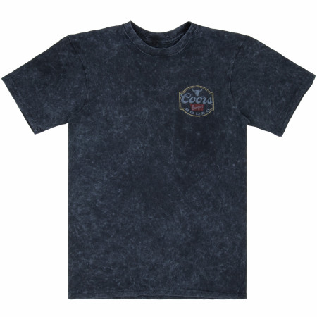 Coors Banquet Rodeo Long Horns Logo Distressed Front and Back T-Shirt
