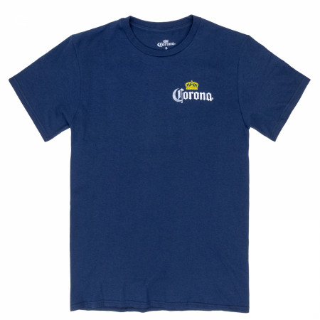 Corona Extra Label Ocean Colorway Front and Back Print T-Shirt