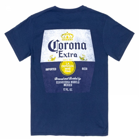Corona Extra Label Ocean Colorway Front and Back Print T-Shirt