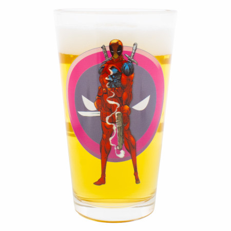 Deadpool Smoking Gun Pint Glass