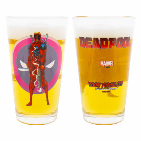 Deadpool Smoking Gun Pint Glass