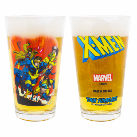 X-Men Group Comic Art Pint Glass