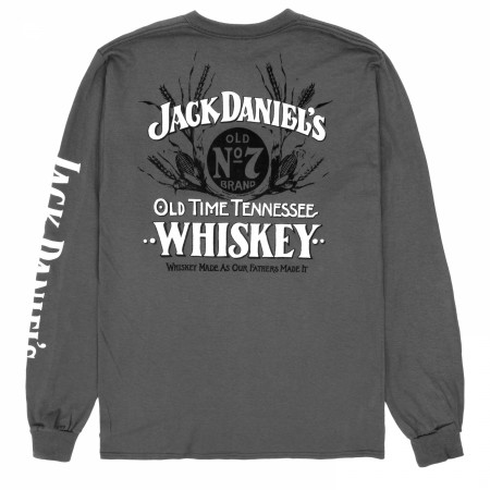 Jack Daniel's No. 7 Whiskey Front and Back Print Long Sleeve Shirt