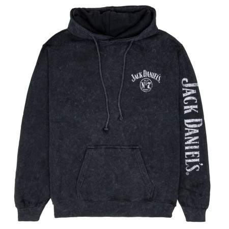 Jack Daniel's No. 7 Mineral Wash Front and Back Print Pull-Over Hoodie