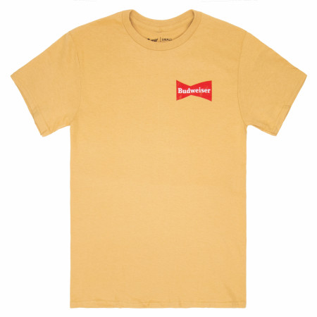 Budweiser King of Beers Retro Logo Front and Back Print T-Shirt