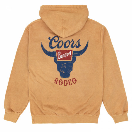 Coors Banquet Rodeo Mineral Wash Front-Back Print Pull-Over Hoodie