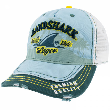 Landshark Heavy Stone Wash Mesh Trucker Hat