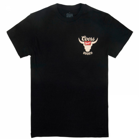 Coors Banquet Rodeo Horns Logo Front and Back Print T-Shirt