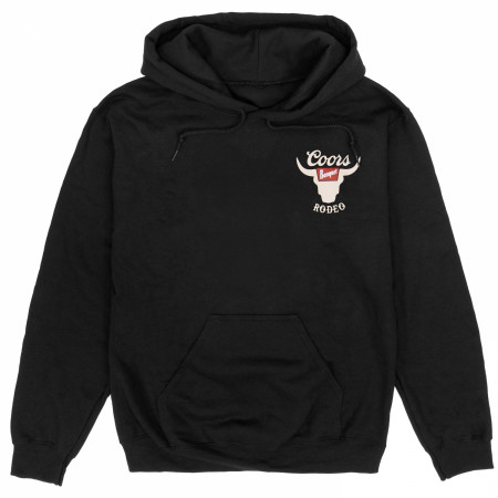 Coors Banquet Rodeo Horns Logo Front and Back Print Hoodie