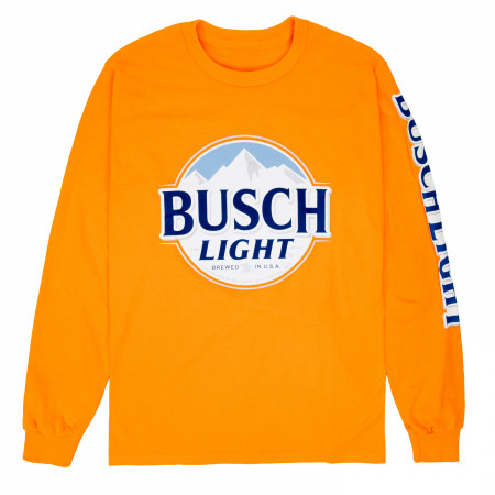 Busch Light Logo Hunter Orange Long Sleeve Shirt