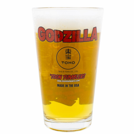 Godzilla Close Up Pint Glass