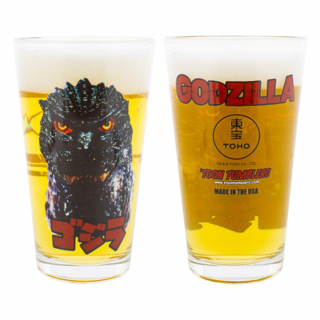Godzilla Close Up Pint Glass