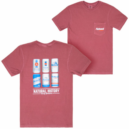 Natural Light Beer Natural History Pocket T-Shirt