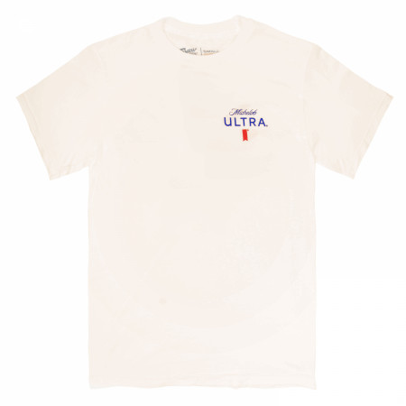 Michelob Ultra Golf Scorecard Beige Colorway Front/Back Print T-Shirt